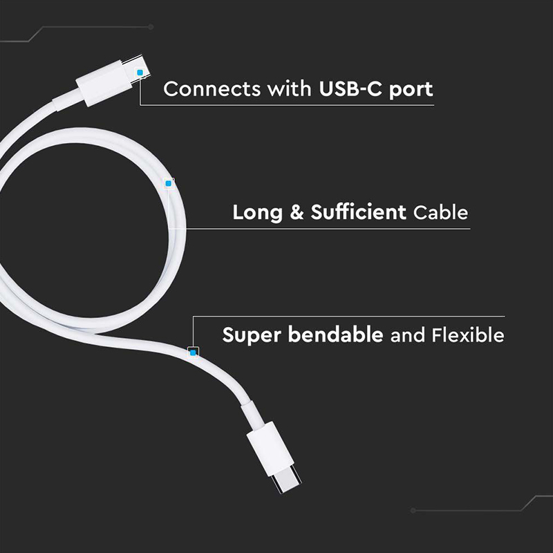 Cablu tip c 1m  - alb                                                                                                                                                                                                                                     