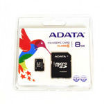 MICRO SD CARD 8GB CU ADAPTOR ADATA                                                                                                                                                                                                                        