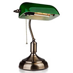lampa birou soclu e27 corp metal si sticla - verde                                                                                                                                                                                                        