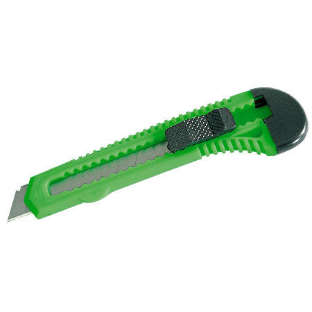 Cutter plastic cu buton blocare - 18mm                                                                                                                                                                                                                    