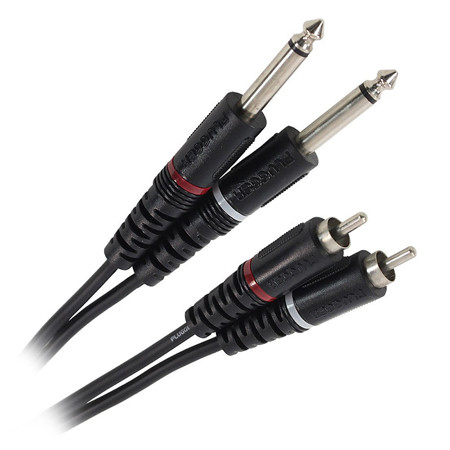 Cablu 2x jack 6.35 tata mono - 2 rca tata 6m                                                                                                                                                                                                              