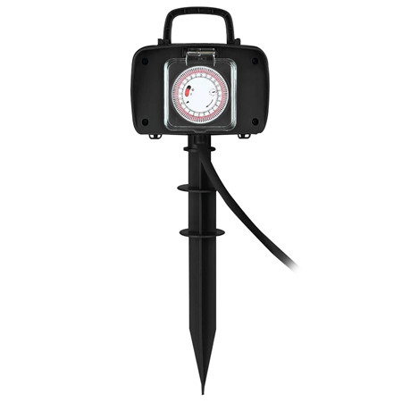 Prelungitor ip44 cu tarus 2 cai 1.5m(3g1.5mm2 - negru                                                                                                                                                                                                     