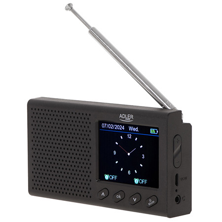 Radio portabil cu ceas ad 1198 adler                                                                                                                                                                                                                      
