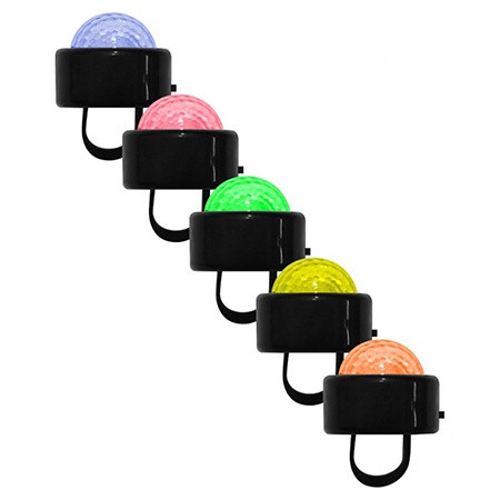 Set 4 inele iluminate led 3x0.2w rgb                                                                                                                                                                                                                      