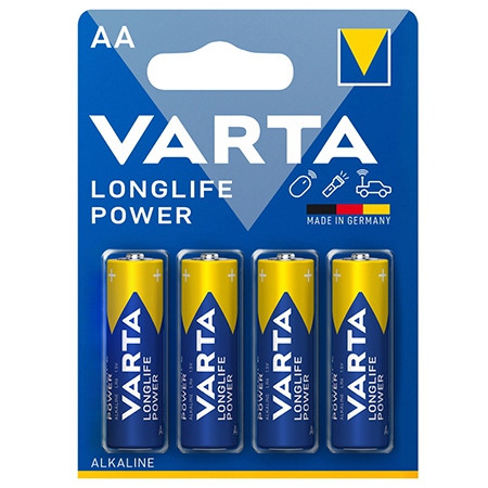 Baterie alcalina longlife power lr6 bl4 varta                                                                                                                                                                                                             