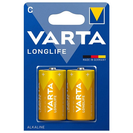 Baterie alcalina lr14 blister 2 buc varta longlife                                                                                                                                                                                                        
