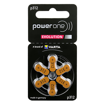 Baterii auditive power one evolution p312 bl 6 varta                                                                                                                                                                                                      