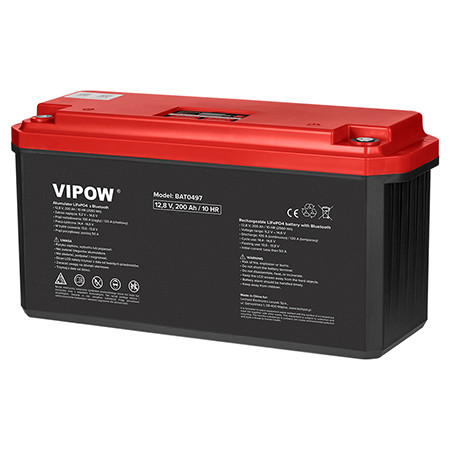Acumulator lifepo4 12v 200ah bluetooth vipow                                                                                                                                                                                                              