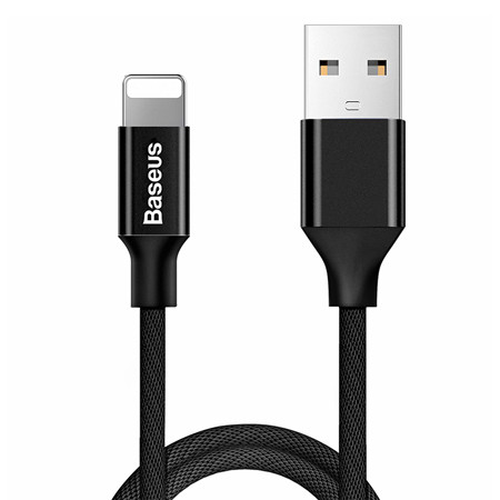 Cablu usb - lightning 2a 1.2m baseus - negru                                                                                                                                                                                                              