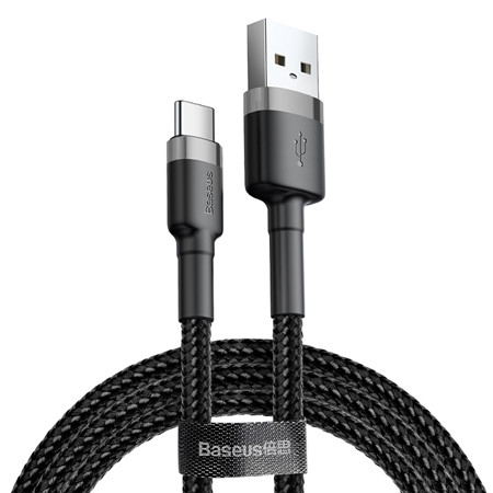 Cablu usb - usb-c 2a 2m baseus - gri/nergu                                                                                                                                                                                                                