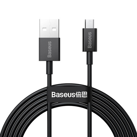 Cablu usb - microusb 2a 10w 2m baseus - negru                                                                                                                                                                                                             