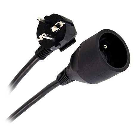 Cablu extensie(cupla) 3m (3gx1.5mm) - negru                                                                                                                                                                                                               