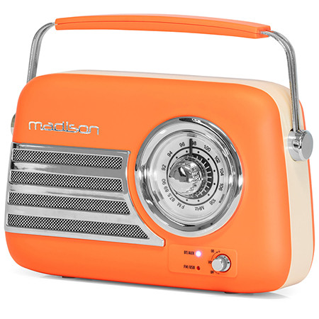 Radio fm portabil nostalgia 30w cu functie bt/aux -mat                                                                                                                                                                                                    