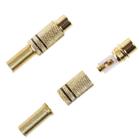 Mufa rca mama metal auriu negru                                                                                                                                                                                                                           