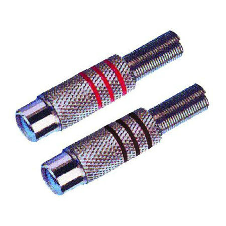 Mufa rca mama metal nichel negru                                                                                                                                                                                                                          