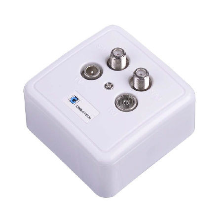 Priza rtv-sat dubla cabletech                                                                                                                                                                                                                             