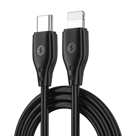 Cablu usb-c - lightning 1.2m 30w - negru                                                                                                                                                                                                                  