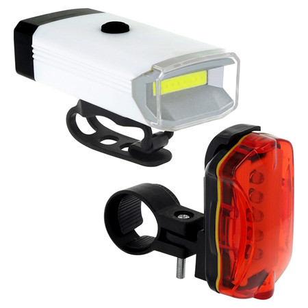 Set lumini bicicleta fata-spate cu prindere rapida                                                                                                                                                                                                        