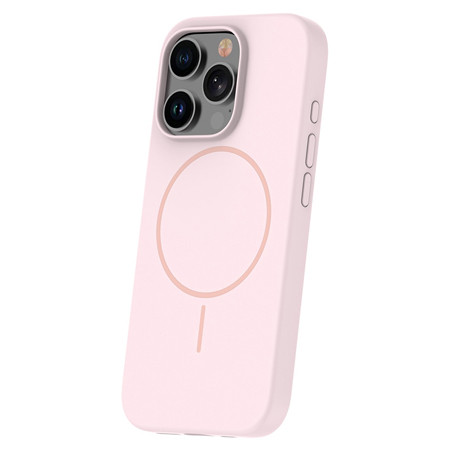 Husa silicon pentru iphone 15 6.1 - roz                                                                                                                                                                                                                   