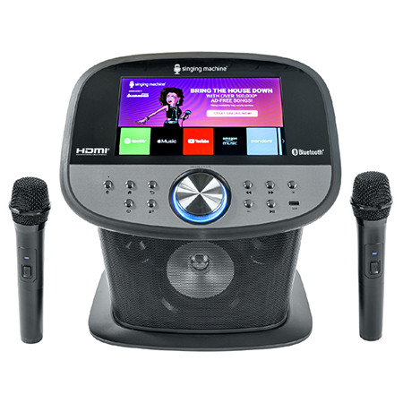 Karaoke machine cu touch screen + 2 mic wireless                                                                                                                                                                                                          