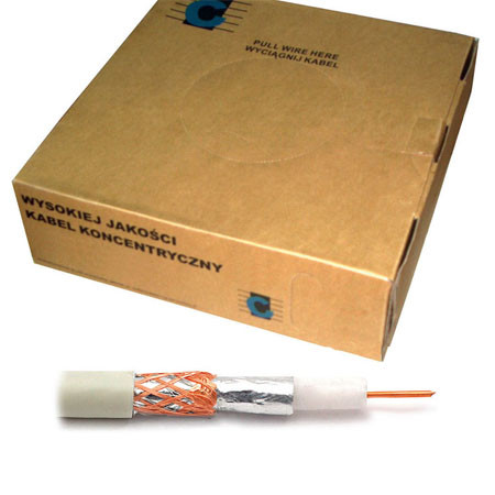 Cablu coaxial cu rg59u alb 200m                                                                                                                                                                                                                           