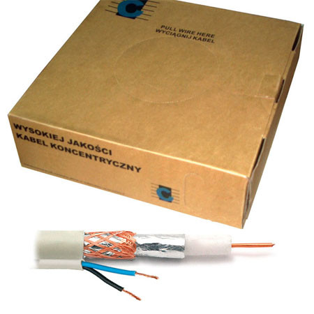 Cablu coaxial rg59 + 2x0.35 100m                                                                                                                                                                                                                          