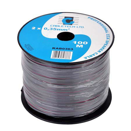 Cablu difuzor cca 2x0.35mm negru 100m                                                                                                                                                                                                                     
