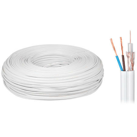 Cablu coaxial 75 cu+cu+2x0.5mm 100m                                                                                                                                                                                                                       