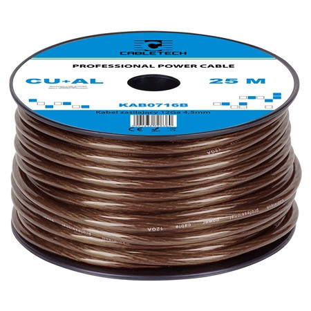 Cablu putere cu-al 12ga (4.5mm/3.31mm2) 25m n                                                                                                                                                                                                             