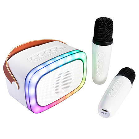 Boxa portabila karaoke cu 2 microfoane functie bt/usb/tws                                                                                                                                                                                                 