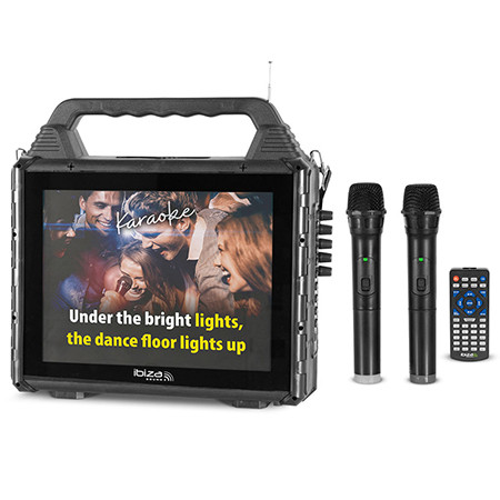 Set portabil karaoke cu ecran incorporat 14.1