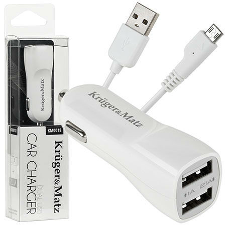 Incarcator auto usb dual 2.1a si 1a k m                                                                                                                                                                                                                   