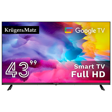 Google smart tv 43 inch 108cm h265 hevc kruger matz                                                                                                                                                                                                       