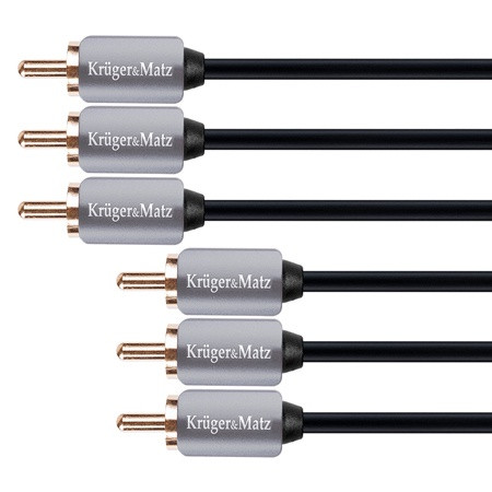 Cablu 3rca-3rca 1.8m kruger matz                                                                                                                                                                                                                          