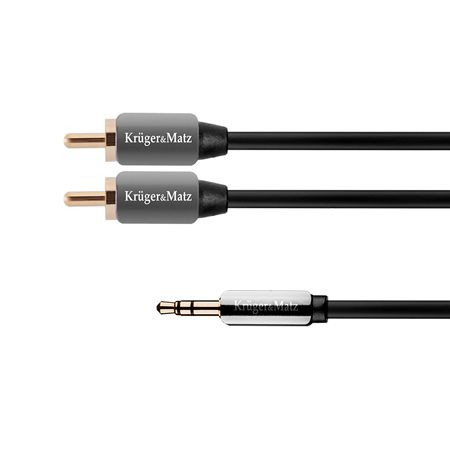 Cablu 3.5-2rca 1.0m kruger matz                                                                                                                                                                                                                           