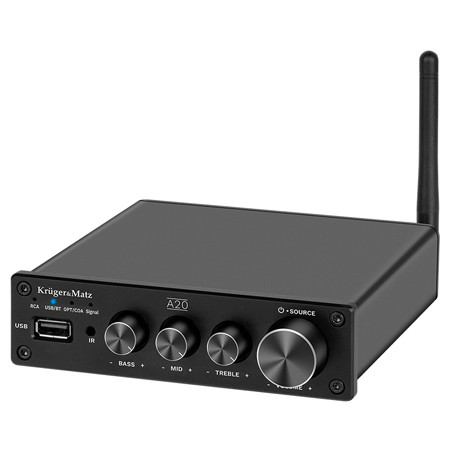 Amplificator audio stereo 2x100w a20 kruger matz                                                                                                                                                                                                          