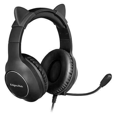 Casti gamer kids kruger matz negru                                                                                                                                                                                                                        