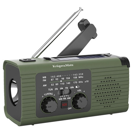 Radio multifunctional solar 5000mah kruger ma                                                                                                                                                                                                             