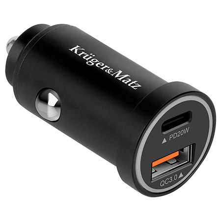 Incarcator auto usb-a / type c qc pd 38w kruger matz                                                                                                                                                                                                      