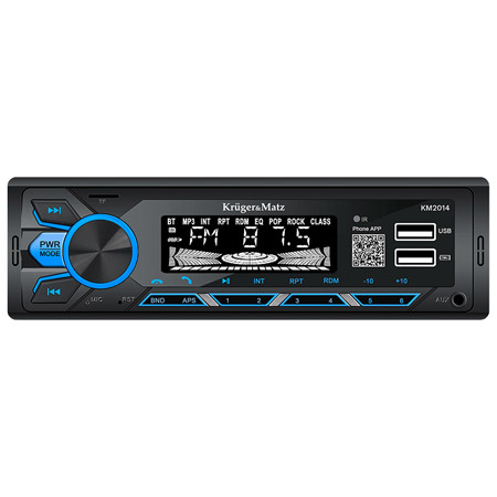 Player auto 1 din 4x15w kruger matz                                                                                                                                                                                                                       