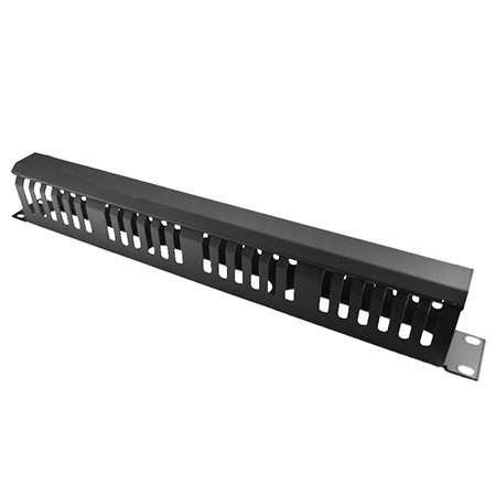 Ghidaj orizontal patchcord cu capac 1u emtex                                                                                                                                                                                                              