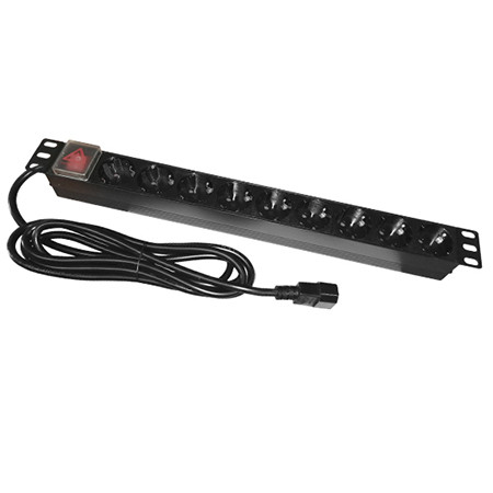 Pdu rack 19 inch 9 prize switch 16a 3m emtex                                                                                                                                                                                                              