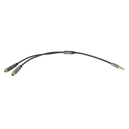 Cablu adaptor 3.5 4 pini-2x 3.5 stereo 20cm                                                                                                                                                                                                               