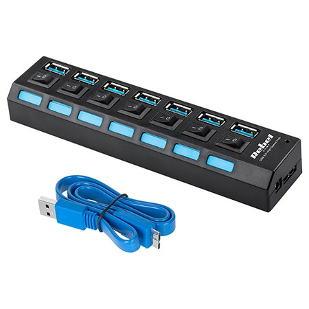 Hub usb 3.0 7 porturi rebel                                                                                                                                                                                                                               