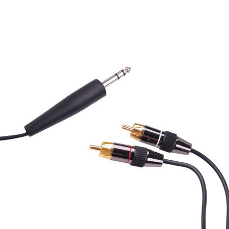 Cablu jack 6.3 mono tata - 2xrca tata 1.8m                                                                                                                                                                                                                