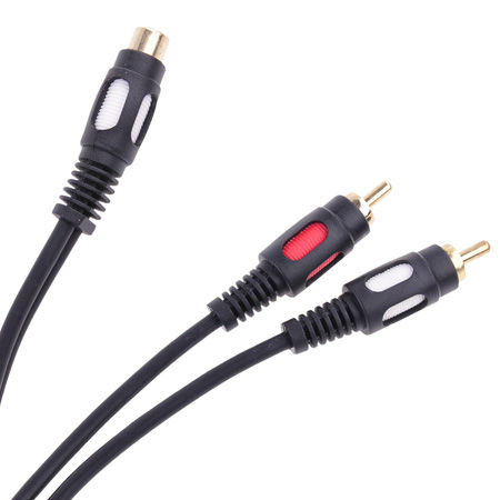 Cablu 1 rca mama - 2 rca tata 25cm                                                                                                                                                                                                                        