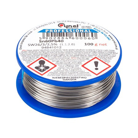 Rola fludor sn60pb40 cynel 0.5mm 100g                                                                                                                                                                                                                     