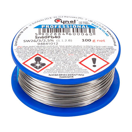 Fludor 0.9mm sn60pb40 rola 100g cynel                                                                                                                                                                                                                     