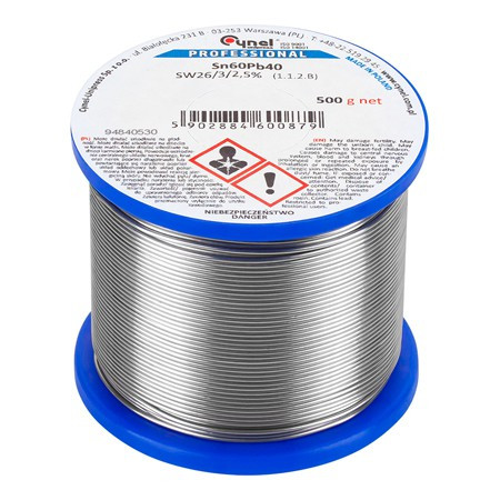Rola fludor sn60pb40 cynel 1.5mm 500g                                                                                                                                                                                                                     