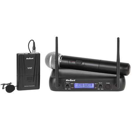 Set doua microfoane (mana + clip) vhf rebel                                                                                                                                                                                                               